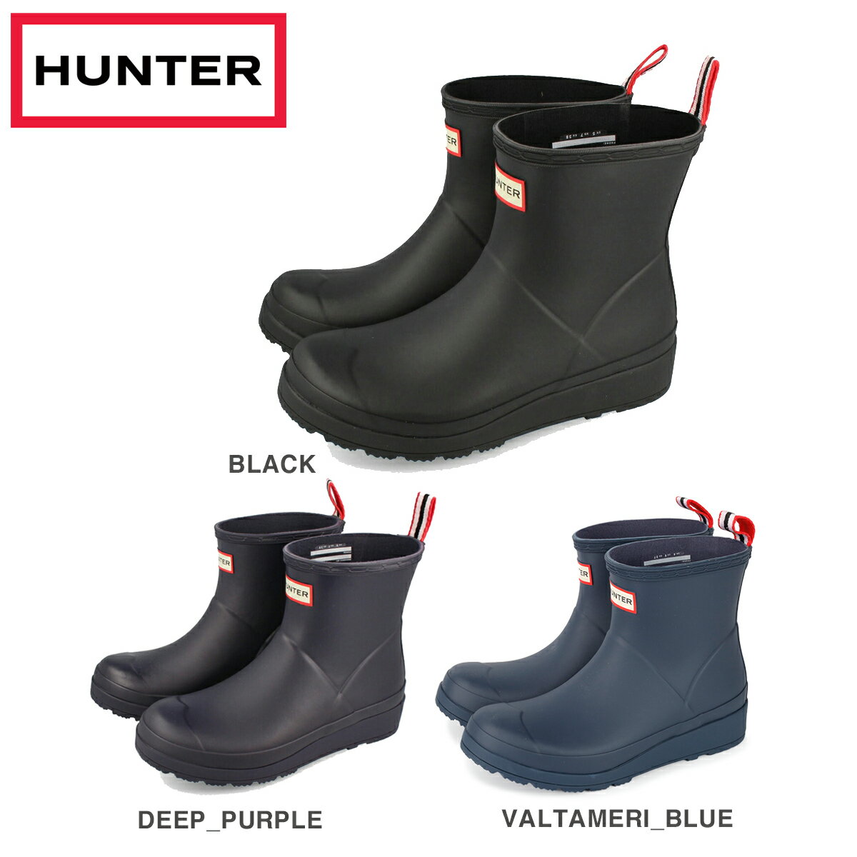 ハンター 15時迄のご注文で即日発送可 HUNTER ORIGINAL PLAY BOOT SHORT ハンター レディース オリジナル プレイ ショートブーツ WFS2020RMA-BLK/WFS2020RMA-KOM