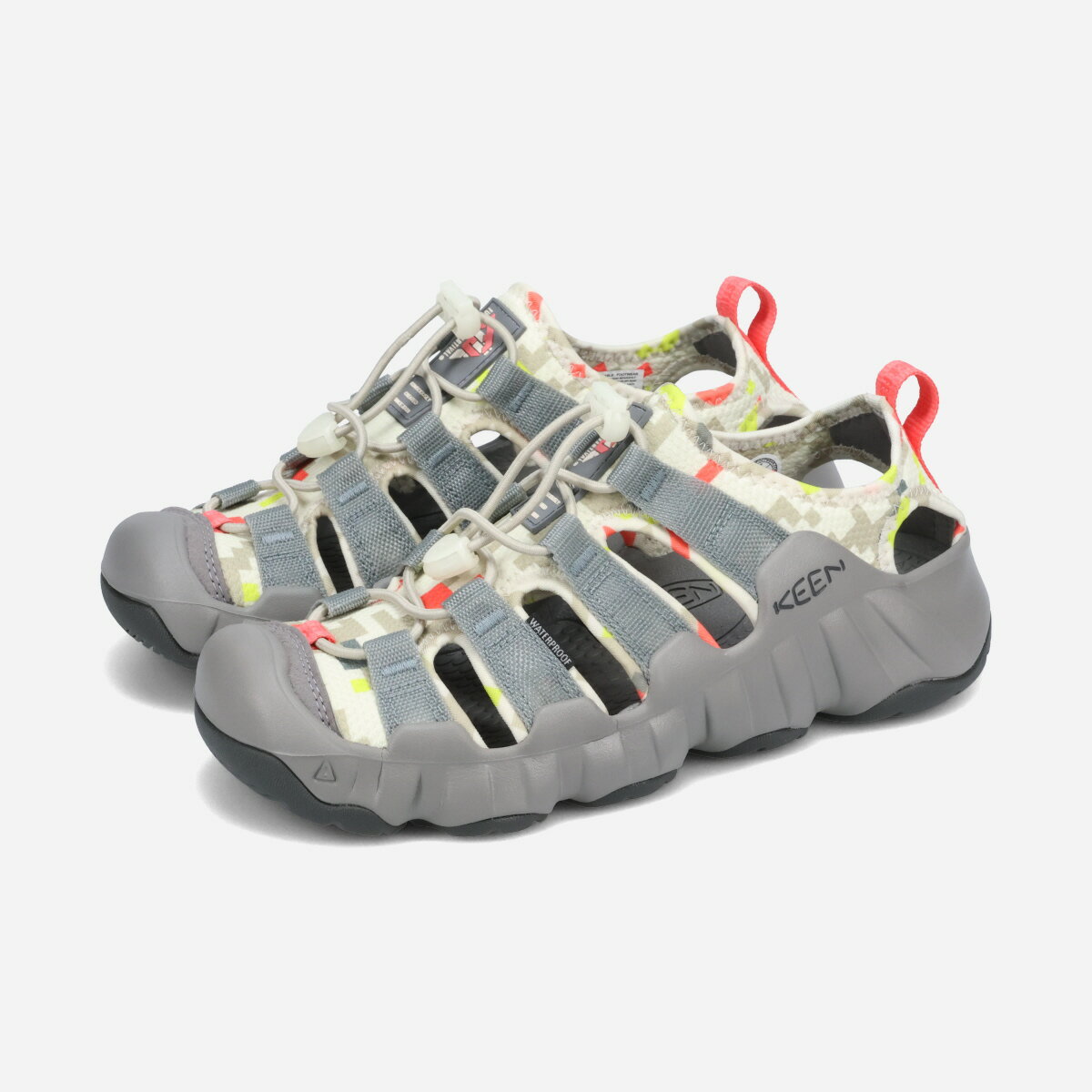 乐天商城 - 【6月24日(水)発売】 KEEN WOMEN HYPERPORT H2 × FUJIROCK キーン ウィメンズ ハイパーポート H2 × フジロック レディース サンダル MULTI/ABBEY STONE ベージュ 1032631