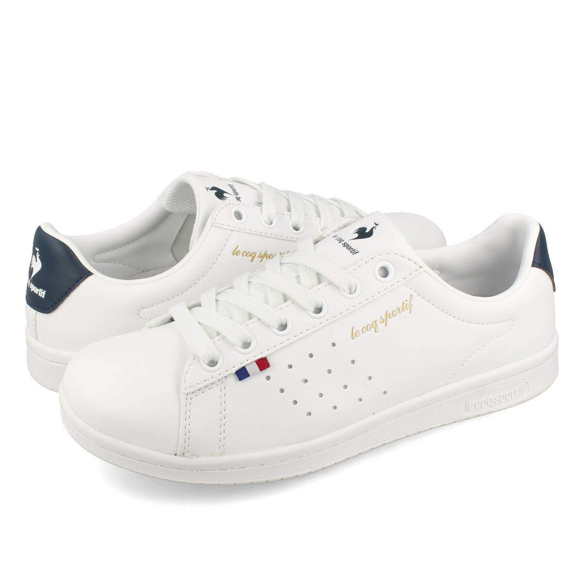 15時迄のご注文で即日発送可 le coq sportif LA ROLAND SL ルコック スポルティフ ラ ローラン SL WHITE/NAVY ホワイト ネイビー 白 ql1vjc02wn