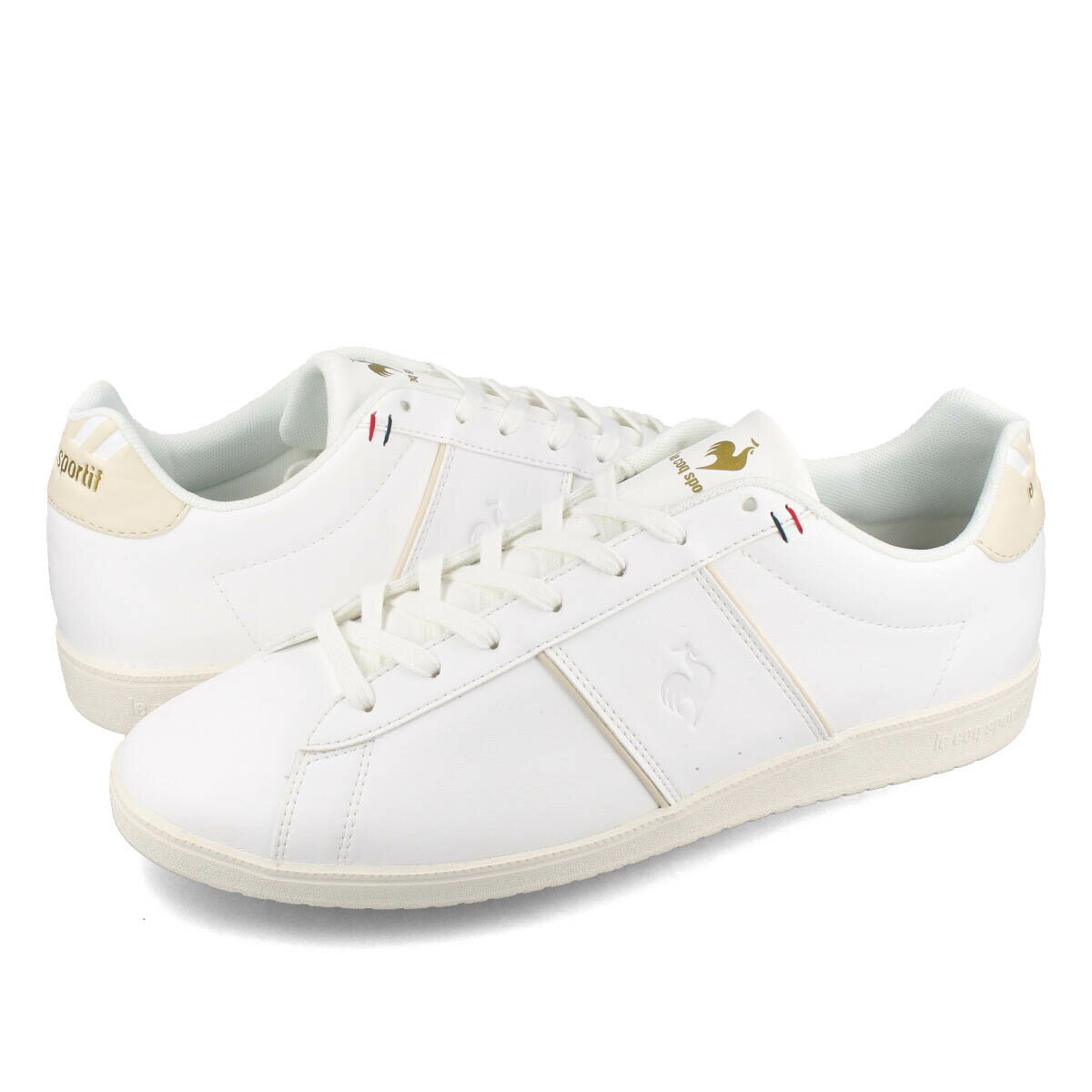 【プライスダウン】 15時迄のご注文で即日発送可 le coq sportif LCS CHATEAU II ルコック スポルティフ LCS シャトー II メンズ ローカット WHITE/MILK BEIGE ホワイト ql1vjc10wm