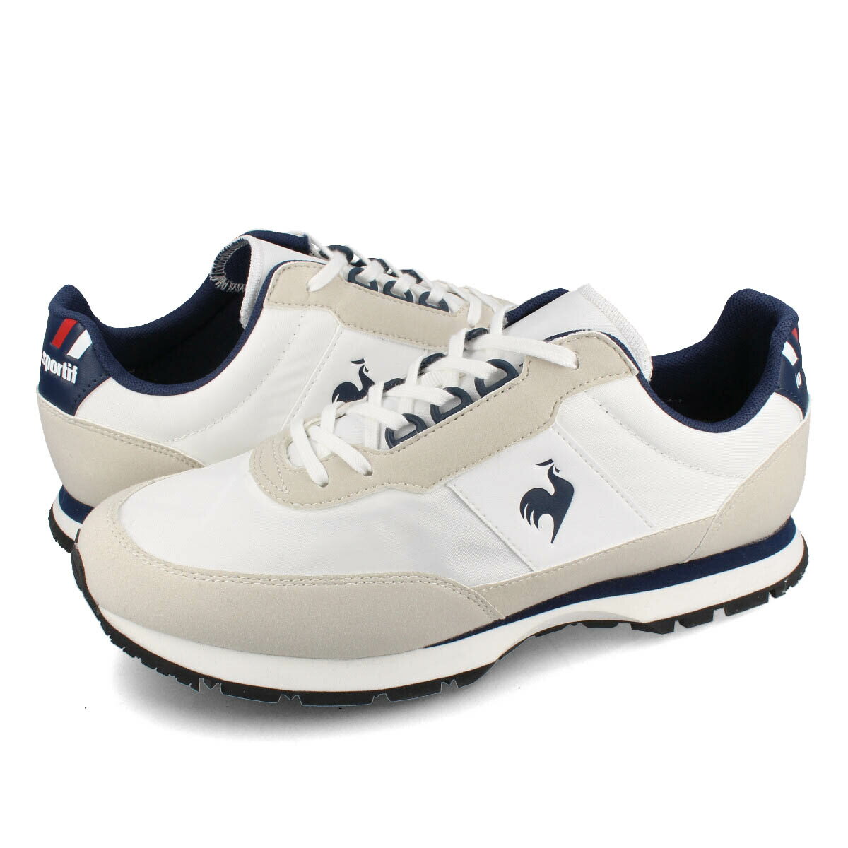 【プライスダウン】 15時迄のご注文で即日発送可 le coq sportif LCS VITESSE ルコック スポルティフ LCS ヴィテス メンズ レディース ローカット WHITE/NAVY ホワイト ql1vjc14wn