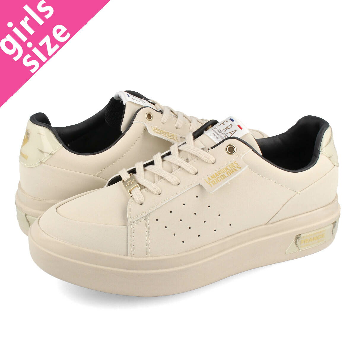 le coq sportif LA SEVRES PF 【LADIES】 ルコック スポルティフ LA セーヴル PF MILK BEIGE レディース スニーカー 厚底 防水設計 晴雨兼用モデル QL3UJC50MBのサムネイル