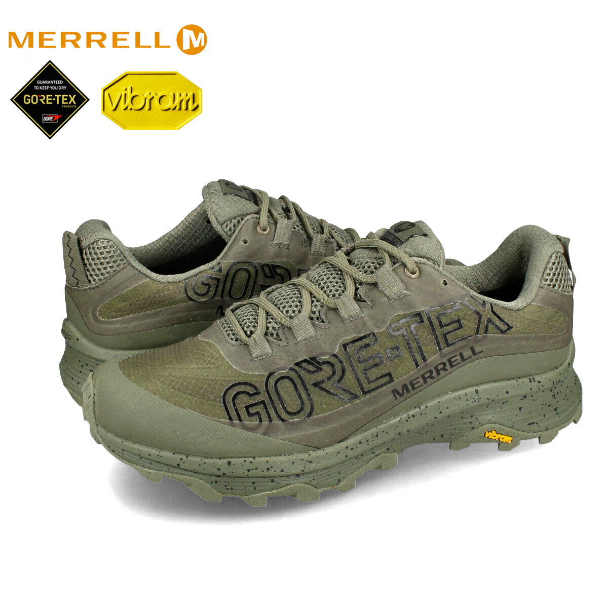 【プライスダウン】 15時迄のご注文で即日発送可 MERRELL MOAB SPEED GORE-TEX SE メレル モアブ スピード ゴアテックス スペシャルエディション メンズ スニーカー ローカット LICHEN カーキグリーン j003993