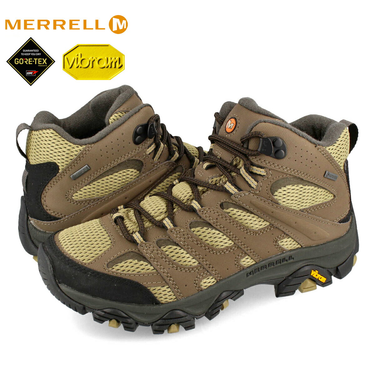 15時迄のご注文で即日発送可 MERRELL MOAB 3 SYNTHETIC MID GORE-TEX M メレル モアブ3 シンセティック ミッド ゴアテックス メンズ トレッキング シューズ ウォータープルーフ 防水性 VIBRAMソール KANGAROO/COYOTE カンガルー/コヨーテ J500255