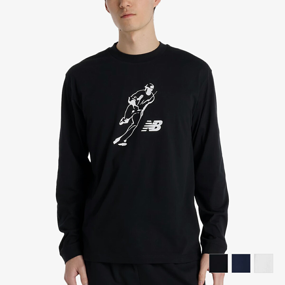 乐天商城 - NEW BALANCE SHOHEI OTANI ALWAYS ON LOGO LONG SLEEVE T-SHIRT ニューバランス 大谷翔平 オールウェイズ オン ロゴ ロングスリーブ Tシャツ メンズ レディース 長袖Tシャツ MT6129GV