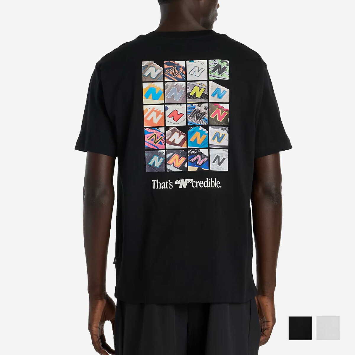 乐天商城 - NEW BALANCE N COLLAGE T-SHIRT ニューバランス N コラージュ Tシャツ メンズ レディース 半袖Tシャツ MT6161TQ