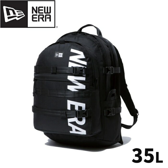 15時迄のご注文で即日発送可 NEW ERA CARRIER PACK ニューエラ キャリアー パック BLACK/WHITE 容量：約35L ブラック 黒 通勤 通学 出張 旅行 デイパック リュック カバン 鞄 バッグ バック