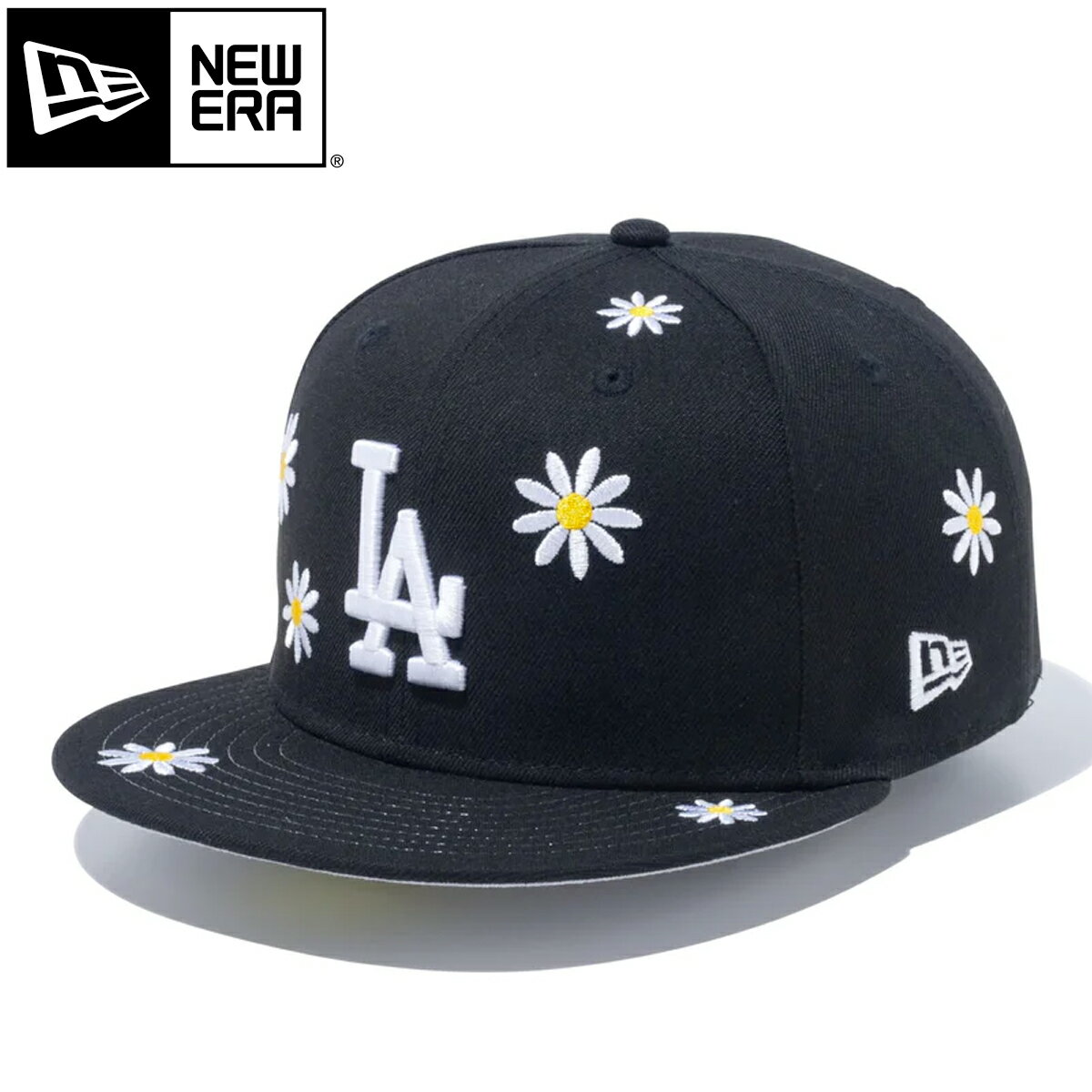 15時までのご注文で即日発送 NEW ERA 59FIFTY FLOWER EMBROIDERY LOS ANGELES DODGERS ニューエラ 59FIFTY フラワー エンブロイダリー ドジャース メンズ レディース 帽子 BLACK ブラック 13751147