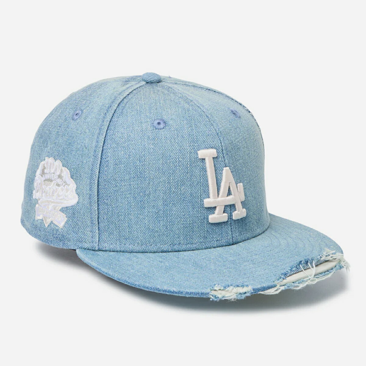 乐天商城 - NEW ERA 59FIFTY DAMAGED LOS ANGELES DODGERS ニューエラ 59FIFTY ダメージド ロサンゼルス・ドジャース メンズ レディース キャップ 帽子 DENIM ブルー 14745174