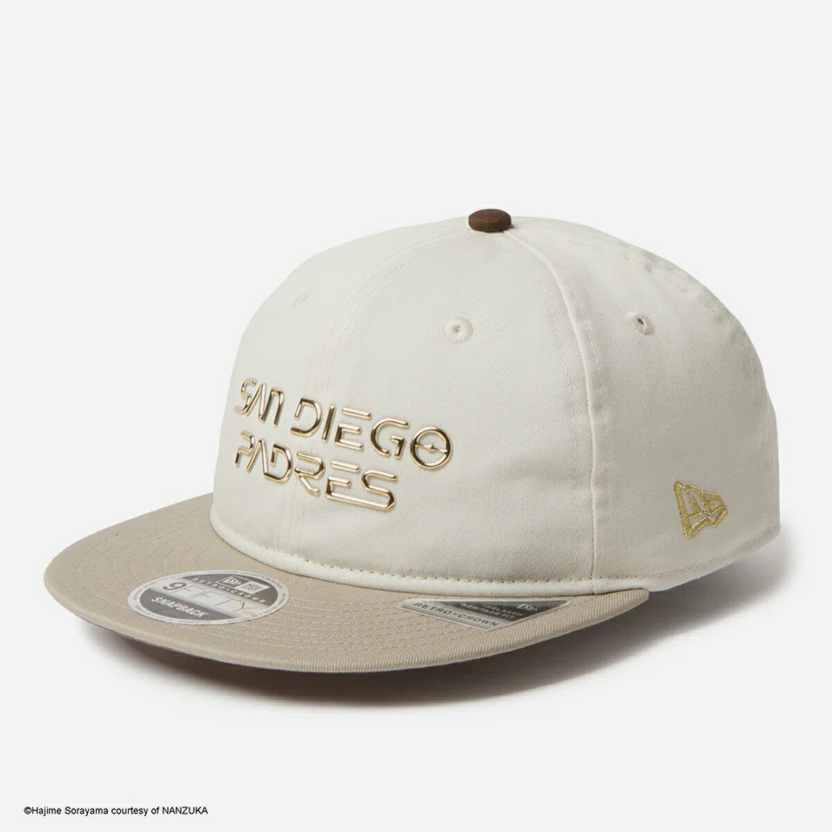 NEW ERA RC 9FIFTY FLAT VISOR HAJIME SORAYAMA TPU LOGO SAN DIEGO PADRES ニューエラ RC 9FIFTY フラットバイザー 空山基 TPU ロゴ サンディエゴ パドレス メンズ レディース 帽子 キャップ IVORY/PEBBLE ベージュ 14881898