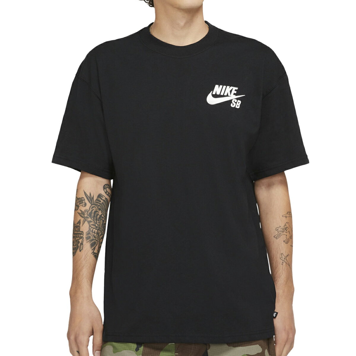 NIKE SB LOGO S/S TEE ナイキ スケートボーディング ロゴ Tシャツ BLACK/WHITE dc7817-010 【追跡可能メール便・日時指定不可】