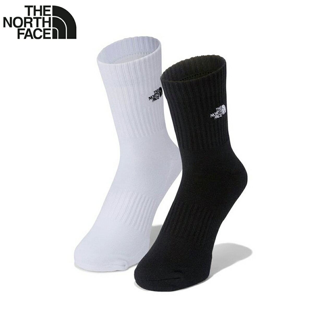 楽天SELECT SHOP LOWTEX15時迄のご注文で即日発送可 THE NORTH FACE TNF LOGO 2P CREW SOCKS ザ ノースフェイス TNF ロゴ 2P クルー ソックス NN82213 【2足パック】