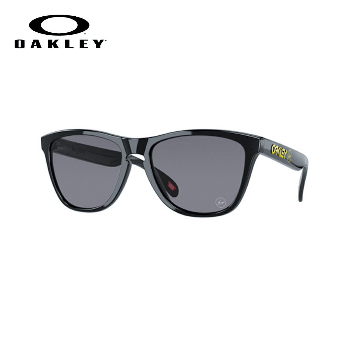 【お買い物マラソンSALE】 OAKLEY x FRAGMENT DESIGN FROGSKINS (A) - VIVID YELLOW オークリー フラグメント デザイン フロッグスキン POLISHED BLACK/PRIZM GREY ブラック イエロー OO9245 9245D654