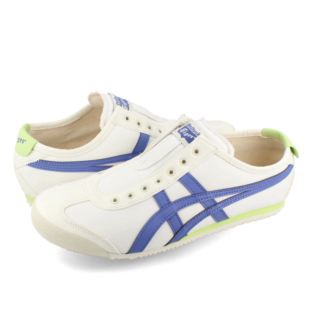 15Τʸ¨ȯ Onitsuka Tiger MEXICO 66 SLIP-ON ˥ĥ ᥭ 66 åݥ  ǥ å CREAM/ULTRAMARINE BLUE ١ ֥롼 1183a360-118