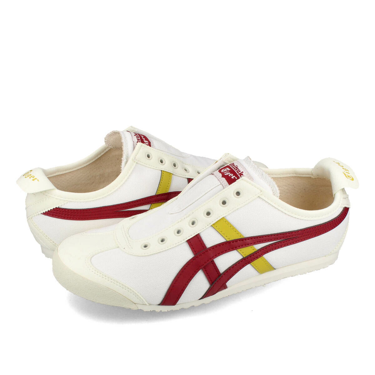 15時迄のご注文で即日発送可 Onitsuka Tiger MEXICO 66 SLIP-ON オニツカタイガー メキシコ 66 スリッポン メンズ レディース ローカット CREAM/BEET JUICE ホワイト 1183a360-123