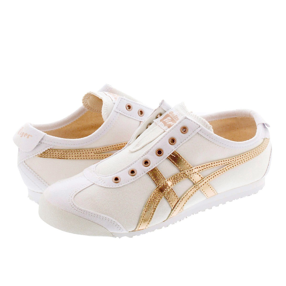 15Τʸ¨ȯ Onitsuka Tiger MEXICO 66 SLIP-ON ˥ĥ ᥭ 66 åݥ WHITE/ROSE GOLD 1183a962-100