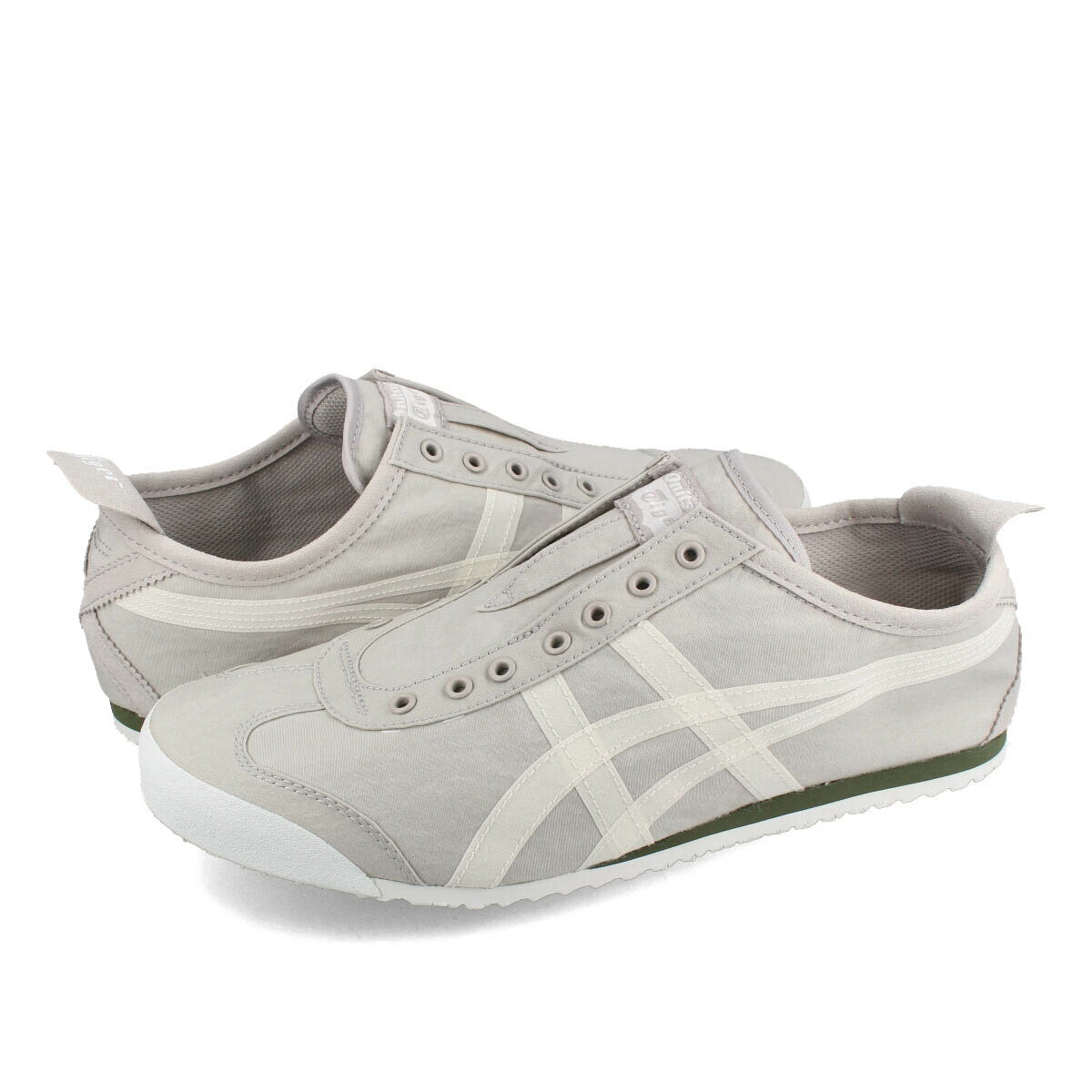 15Τʸ¨ȯ Onitsuka Tiger MEXICO 66 SLIP-ON ˥ĥ ᥭ 66 åݥ  ǥ å OYSTER GREY/WHITE 졼 ۥ磻 1183b603-020