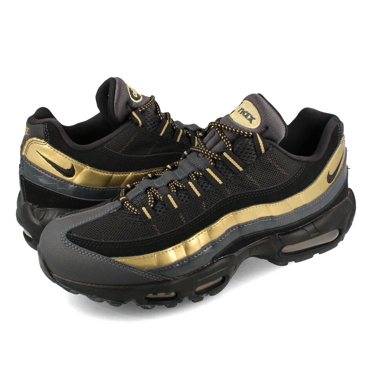 15時迄のご注文で即日発送可 NIKE AIR MAX 95 PREMIUM ナイキ エアマックス 95 プレミアム BLACK/GOLD/ANTHTACITE ブラック ゴールド 538416-007