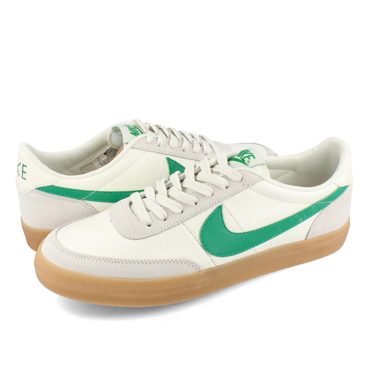 ナイキ レザースニーカー メンズ 15時迄のご注文で即日発送可 NIKE KILLSHOT 2 LEATHER ナイキ キルショット 2 レザー SAIL/LUCID GREEN/GUM YELLOW メンズ スニーカー レザー ホワイト グリーン 432997-111