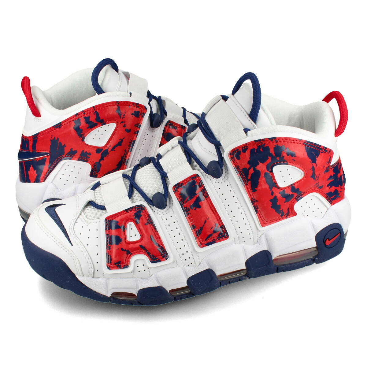 15時迄のご注文で即日発送可 NIKE AIR MORE UPTEMPO ナイキ エア モア アップ テンポ メンズ ミッドカット WHITE/UNIVERSITY RED/BLUE VOID ホワイト 海外限定 日本未発売モデル CZ7877-100