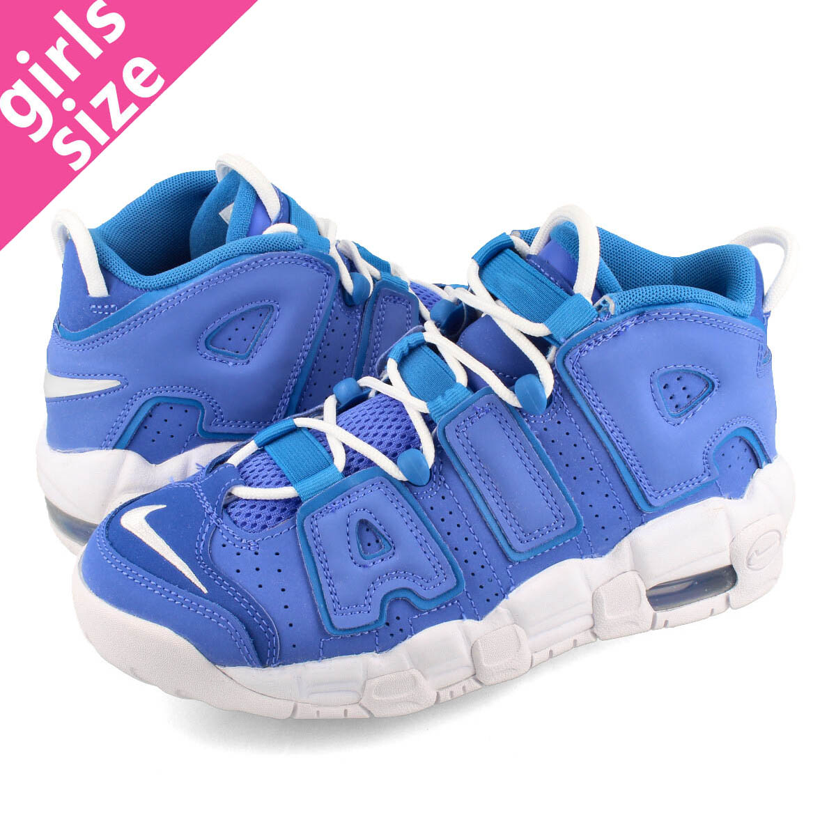 15時迄のご注文で即日発送可 NIKE AIR MORE UPTEMPO GS ナイキ エア モア アップ テンポ GS レディース スニーカー MEDIUM BLUE/BATTLE BLUE/WHITE ブルー ホワイト DM1023-400