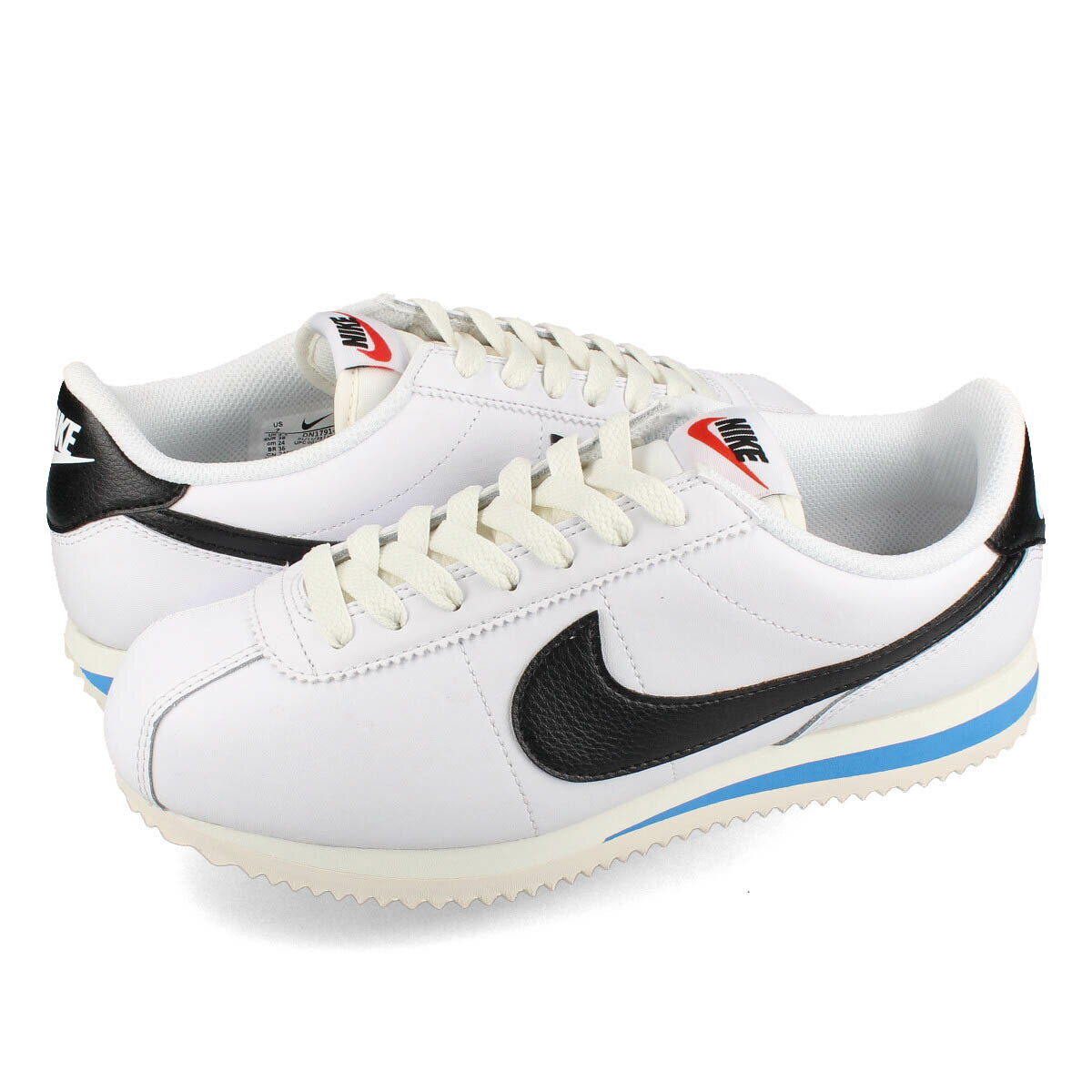 楽天SELECT SHOP LOWTEX15時迄のご注文で即日発送可 NIKE WMNS CORTEZ ナイキ ウィメンズ コルテッツ メンズ ローカット WHITE/BLACK/LT PHOTO BLUE/SAIL ホワイト dn1791-100