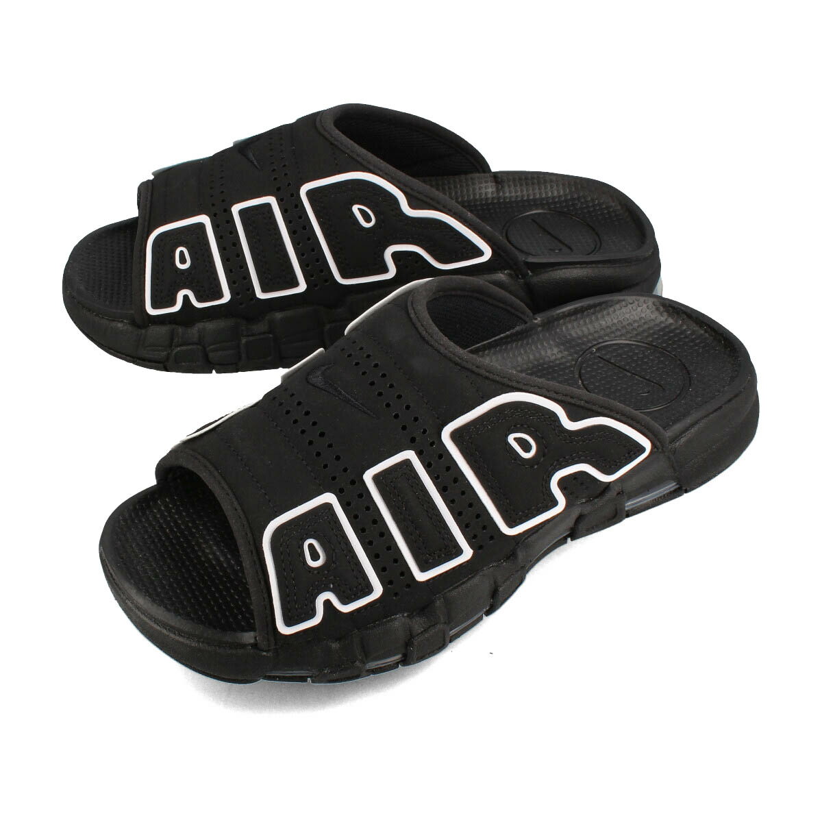 NIKE AIR MORE UPTEMPO SLIDE ナイキ エア モアアップ テンポ スライド メンズ サンダル BLACK/WHITE ブラック dv2132-001