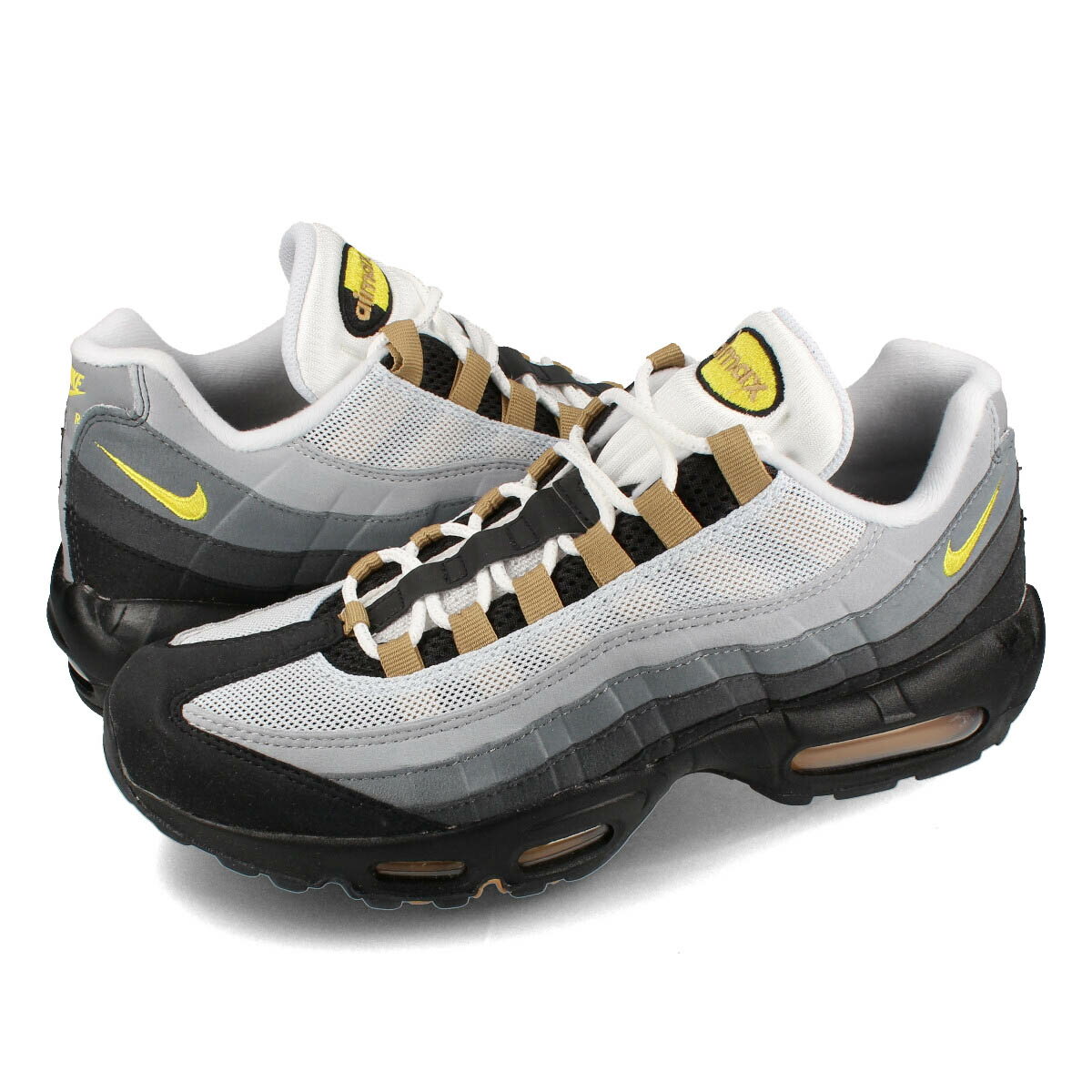 15時迄のご注文で即日発送可 NIKE AIR MAX 95 ナイキ エア マックス 95 メンズ ローカット WHITE/YELLOW STRIKE/WOLF GREY/COOL GREY グレー dx4236-100