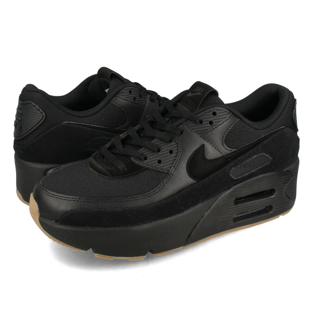 NIKE AIR MAX 90 LV8 ナイキ エア マックス 90 LV8 メンズ レディース スニーカー ローカット BLACK/ANTHRACITE/GUM MED BROWN ブラック HJ3847-010のサムネイル
