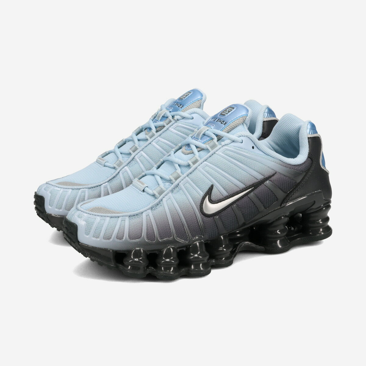 NIKE WMNS SHOX TL ナイキ ウィメンズ ショックス TL レディース スニーカー ローカット ANTHRACITE/LIGHT ARMORY BLUE/METALLIC SILVER ブルー IO1912-060