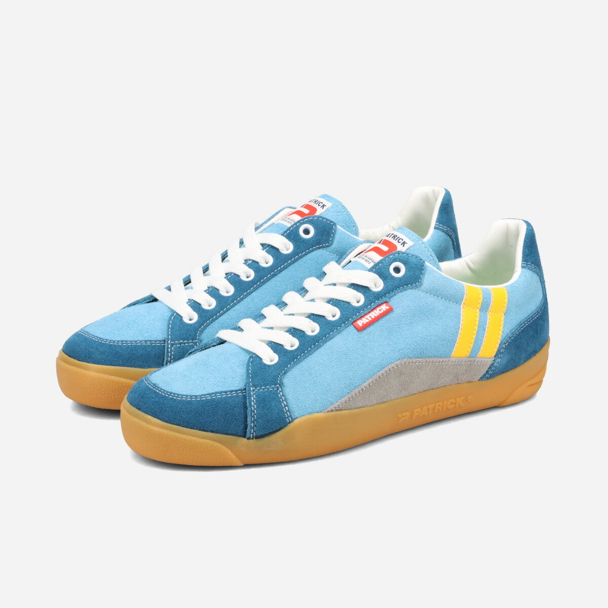 PATRICK COMORIN パトリック コモリン メンズ レディース スニーカー ローカット 日本製 SAX ブルー pt-505546