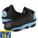 要エントリーで最大P15倍 4/24(水)20:00～4/27(土)9:59 NIKE AIR JORDAN 13 RETRO GS 【UNC】 ナイキ エア ジョーダン 13 レトロ GS レディース スニーカー ハイカット BLACK/UNIVERSITY BLUE/WHITE ブラック ブルー 海外限定 日本未発売モデル 884129-041