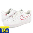 要エントリーで最大P15倍 4/24(水)20:00～4/27(土)9:59 NIKE AIR FORCE 1 039 07 【JUST DO IT】 ナイキ エア フォース 1 039 07 海外限定 日本未発売モデル メンズ スニーカー ローカット WHITE/UNIVERSITY RED ホワイト DQ0791-100