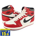 楽天SELECT SHOP LOWTEX[要エントリーで最大P15倍 4/24（水）20:00～4/27（土）9:59] NIKE AIR JORDAN 1 RETRO HIGH OG 【CHICAGO LOST & FOUND】 ナイキ エア ジョーダン 1 レトロ ハイ OG VARSITY RED/BLACK/SAIL/MUSLIN レッド ブラック ホワイト DZ5485-612