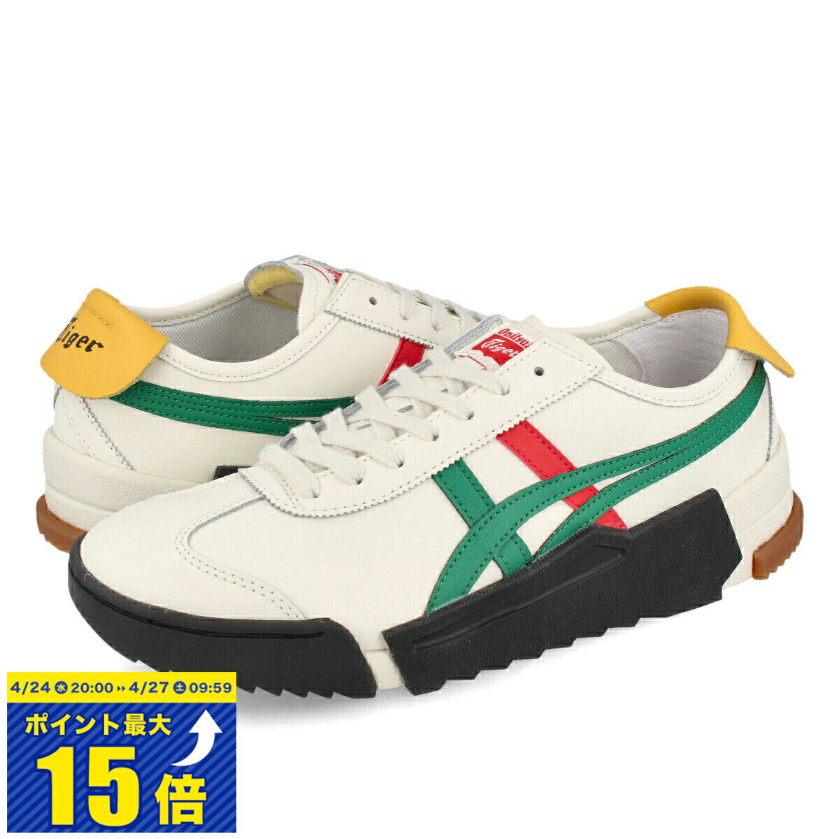 [要エントリーで最大P15倍 4/24(水)20:00～4/27(土)9:59] Onitsuka Tiger D-TRAINER MX オニツカタイガー Dトレーナー MX CREAM/KALE 1183A801-100