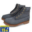 [要エントリーで最大P15倍 4/24(水)20:00～4/27(土)9:59] TIMBERLAND 6inch PREMIUM BOOT WP JUNIOR'S ティンバーランド 6インチ プレミアム ブーツ ウォータープルーフ レディース ブーツ DARK BLUE NUBUCK ネイビー A27JA