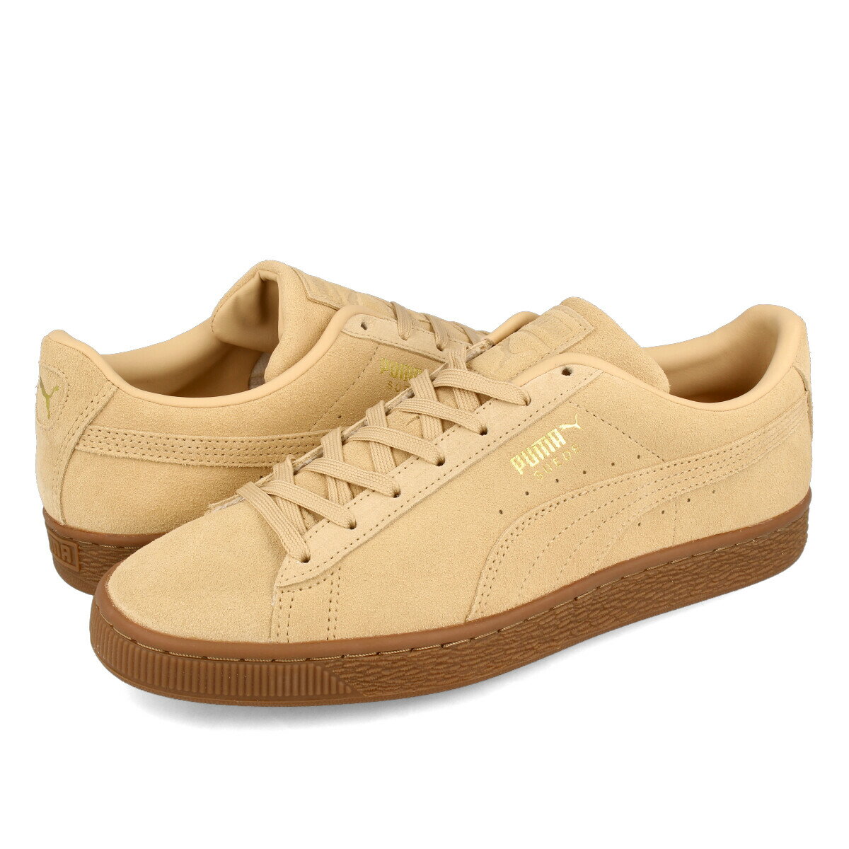  15時迄のご注文で即日発送可 PUMA SUEDE GUM プーマ スウェード ガム PEBBLE/GUM プーマスニーカー メンズ ローカット ベージュ ガム 定番モデル 381174-02