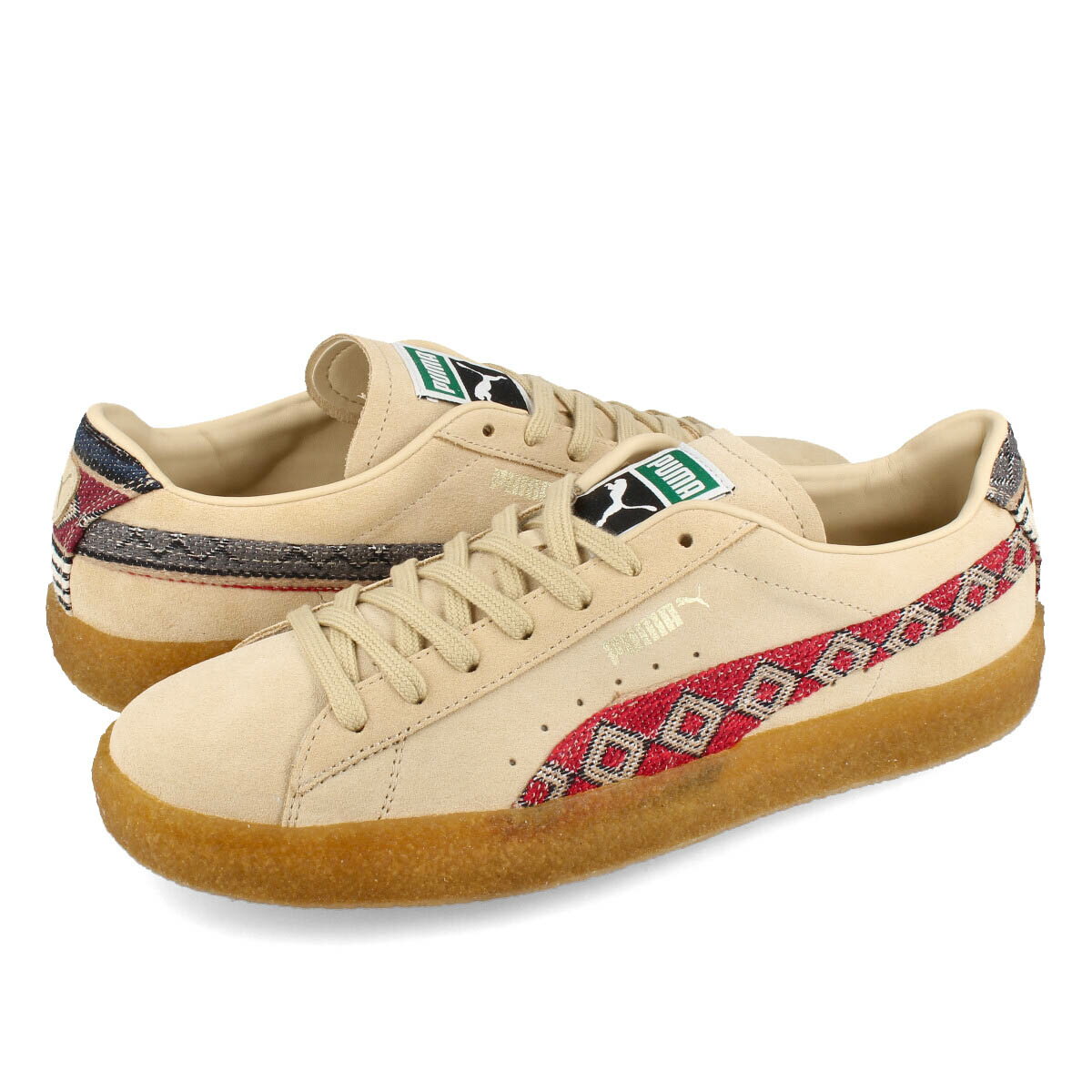 【プライスダウン】 PUMA SUEDE CREPE PATTERN プーマ スウェード クレープ パターン メンズ スニーカー LIGHT SAND ベージュ 柄 386669-01のサムネイル