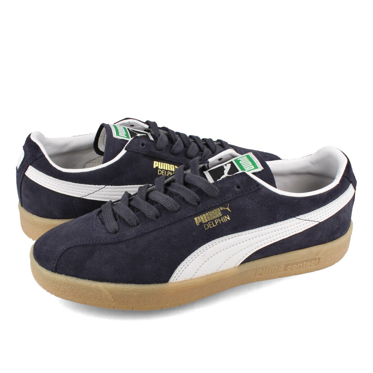 15時迄のご注文で即日発送可 PUMA DELPHIN OG DEBOSS プーマ デルフィン OG デボス メンズ スニーカー ローカット NEW NAVY/WHITE ネイビー ホワイト 389128-01