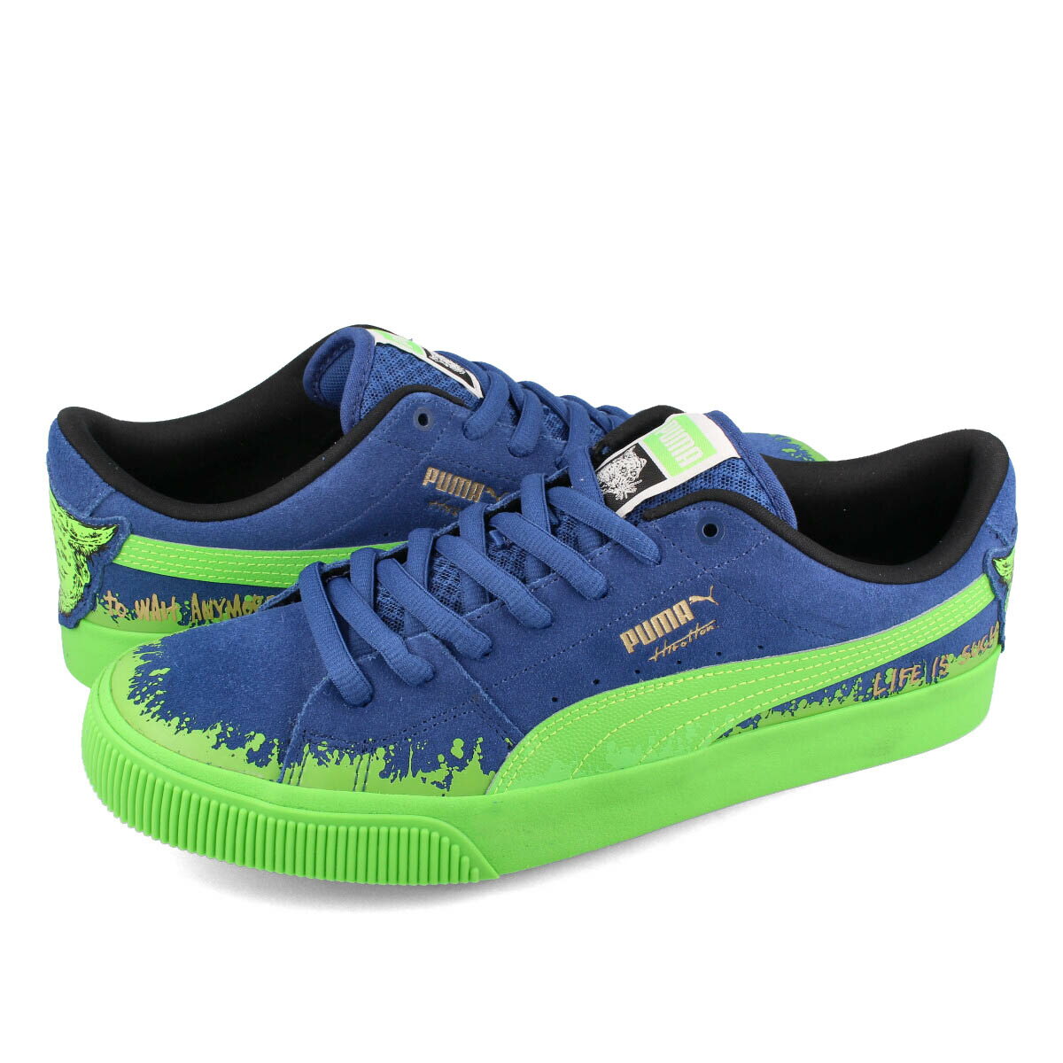 ڥץ饤 15Τʸ¨ȯ PUMA SUEDE SKATE HIROTTON ס   ҥåȥ  ˡ å LIMOGES/FLUO GREEN ֥롼 ꡼ 389991-01