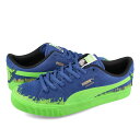  15時迄のご注文で即日発送可 PUMA SUEDE SKATE HIROTTON プーマ スウェード スケート ヒロットン メンズ スニーカー ローカット LIMOGES/FLUO GREEN ブルー グリーン 389991-01