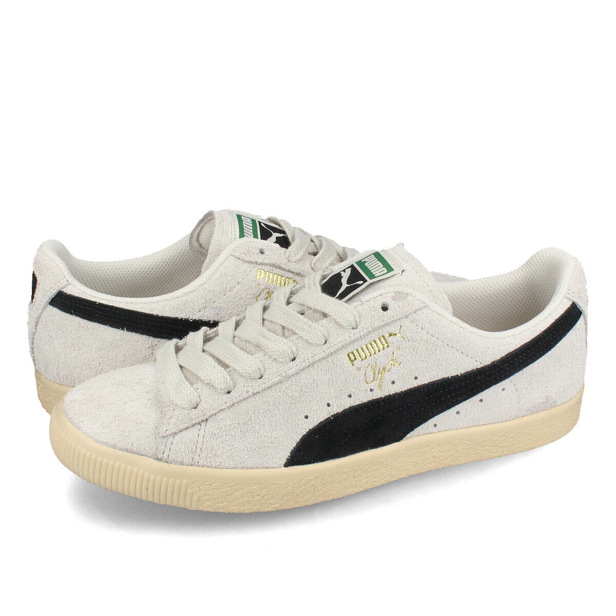 【お買い物マラソンSALE】 15時迄のご注文で即日発送可 PUMA CLYDE HAIRY SUEDE プーマ クライド ヘアリー スエード メンズ レディース スニーカー ローカット SEDATE GRAY/CASHEW グレー 393115-01