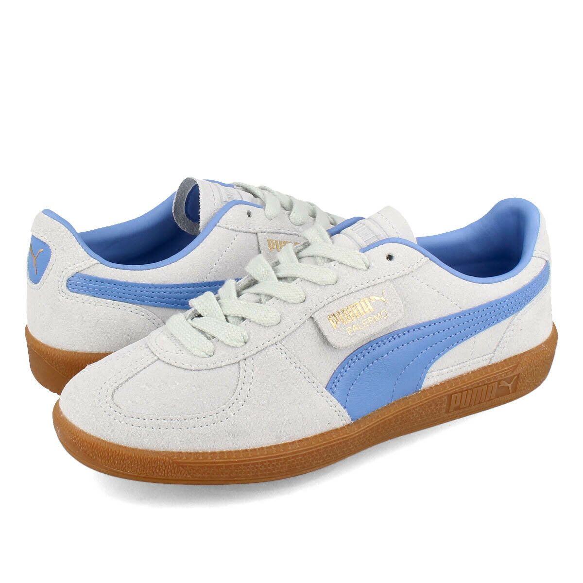 15時迄のご注文で即日発送可 PUMA PALERMO プーマ パレルモ メンズ レディース スニーカー ローカット DEWDROP/BLUE SKIES グレー 396463-04