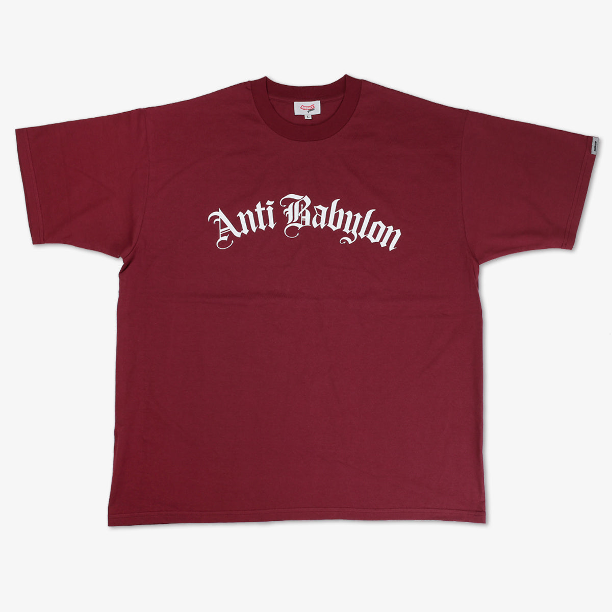 乐天商城 - raidback fabric A.B.C. Tee レイドバック ファブリック A.B.C. Tシャツ メンズ 半袖Tシャツ BURGUNDY/WHITE レッド RB-ABC-T-BUR【追跡可能メール便・日時指定不可】