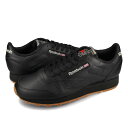 15̂ő Reebok CLASSIC LEATHER [{bN NVbN U[ Y fB[X [Jbg CORE BLACK ubN 100008493