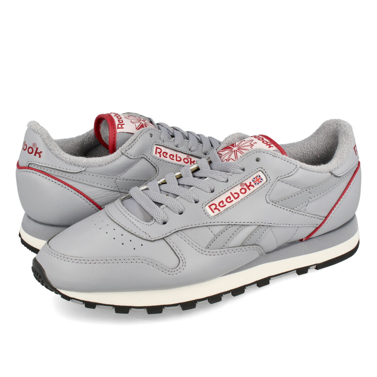 【プライスダウン】 15時迄のご注文で即日発送可 Reebok CLASSIC LEATHER 1983 VINTAGE リーボック クラシック レザー 1983 ヴィンテージ COLD GREY/FLASH RED/CHALK gx0282