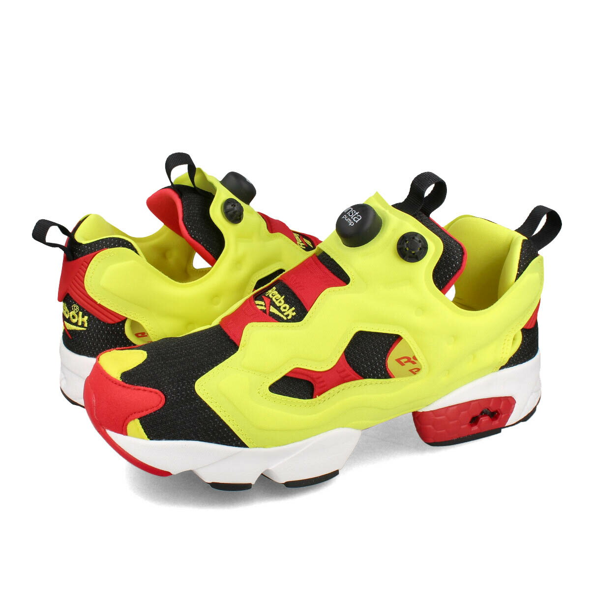 15時迄のご注文で即日発送可 Reebok INSTAPUMP FURY 94 【CITRON】 リーボック インスタポンプフューリー 94 シトロン メンズ レディース スニーカー ローカット BLACK/HYPER GREEN/RED/WHITE イエロー 100074910