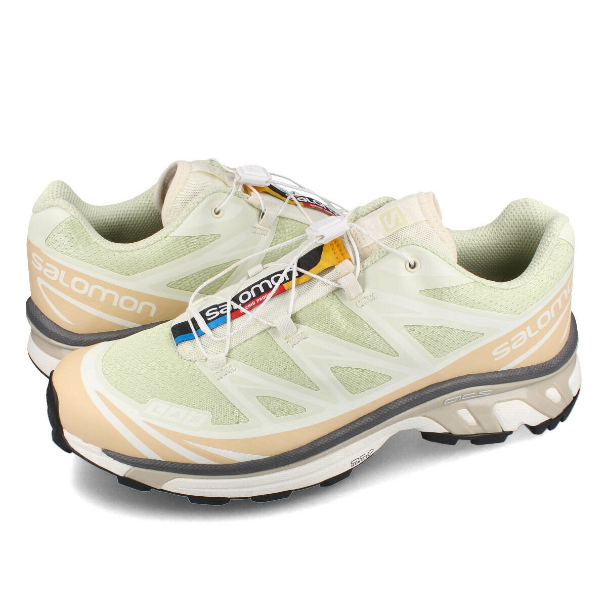 15時迄のご注文で即日発送可 SALOMON XT-6 サロモン エックスティー 6 メンズ レディース ローカット ALOE WASH/HAZELNUT/FEATHER GRAY ホワイト l47293700