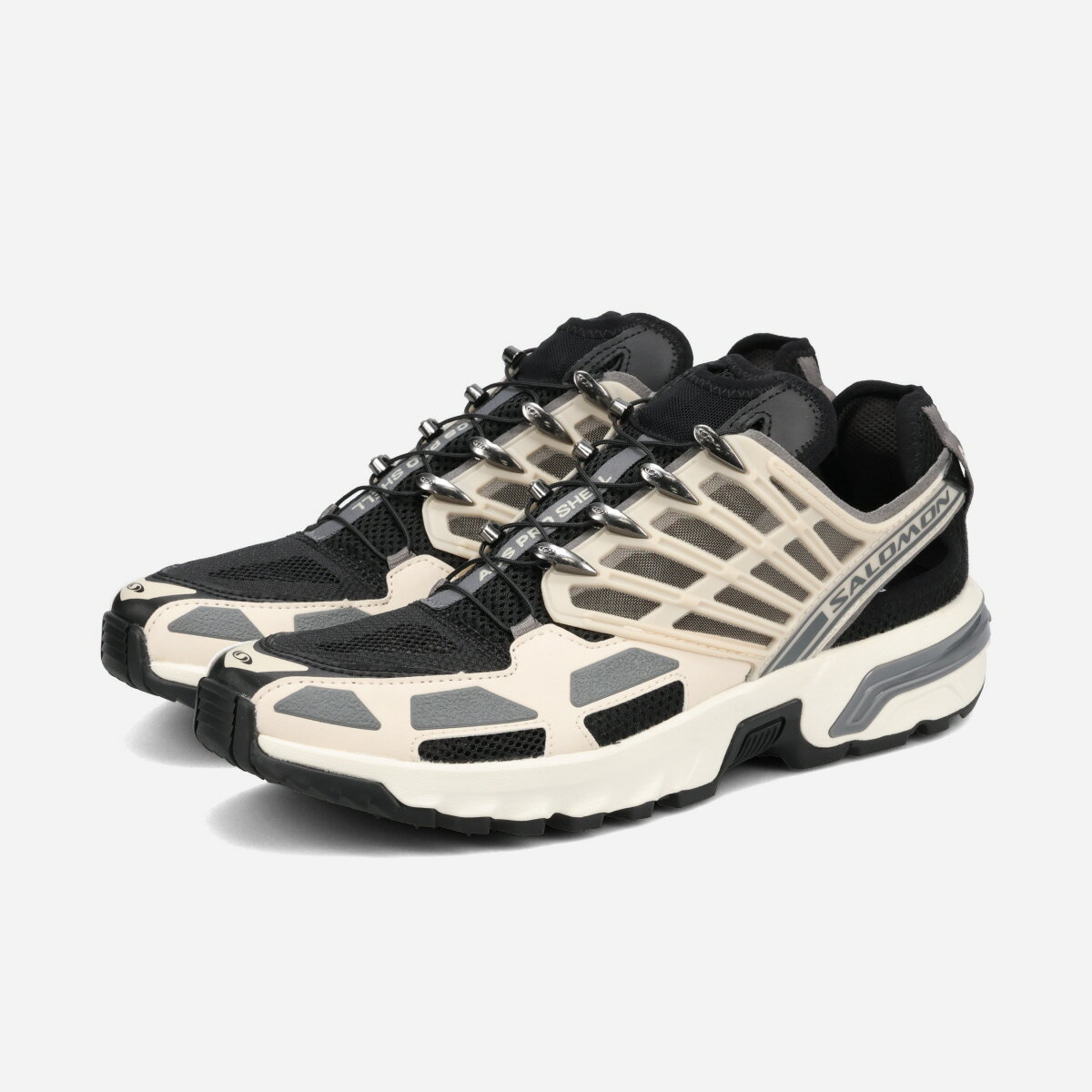 SALOMON ACS PRO SHELL サロモン ACS プロ シェル メンズ レディース スニーカー ローカット RAINY DAY/BLACK/CASTLEROCK グレー L47957000