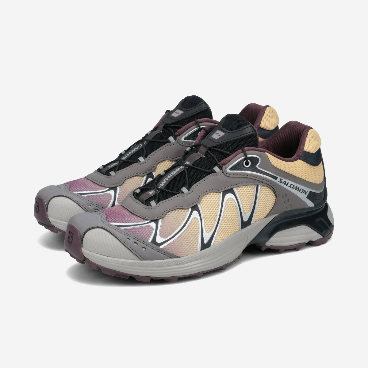 SALOMON XT-WHISPER サロモン エックスティー ウィスパー レディース スニーカー ローカット DARK GULL GRAY/SAHARA SUN/HUCKLEBERRY ベージュ L49238000